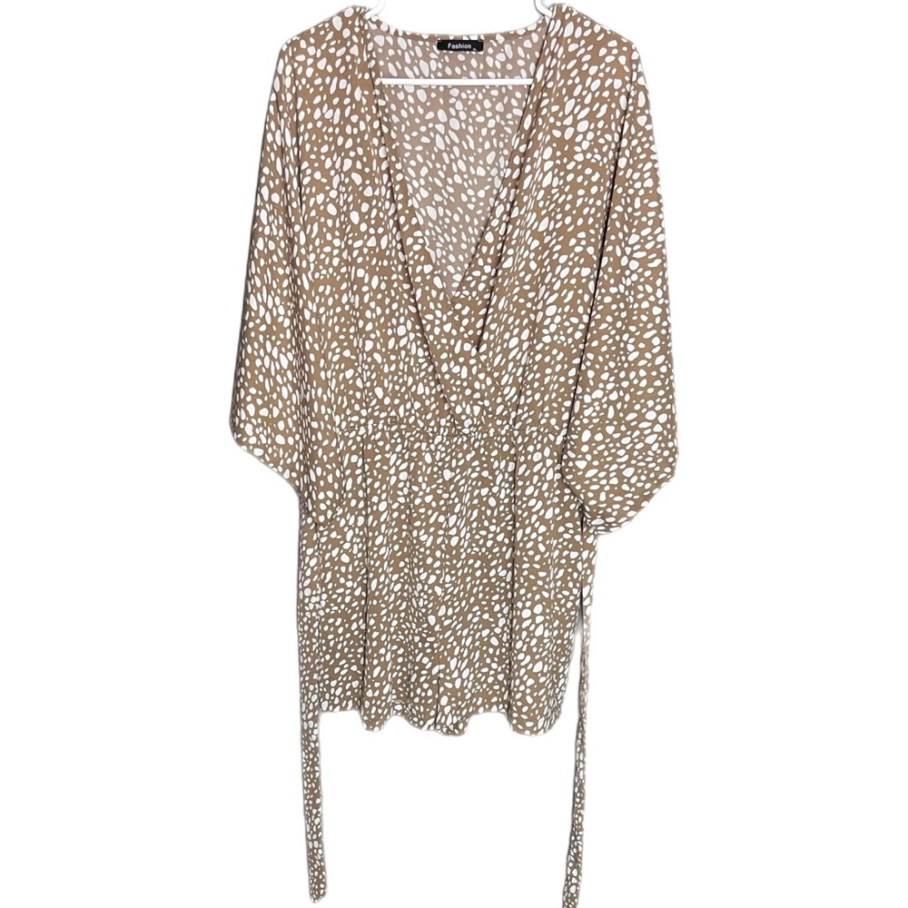 Fashion Women’s Wide Sleeve Sheer Romper Size XL
